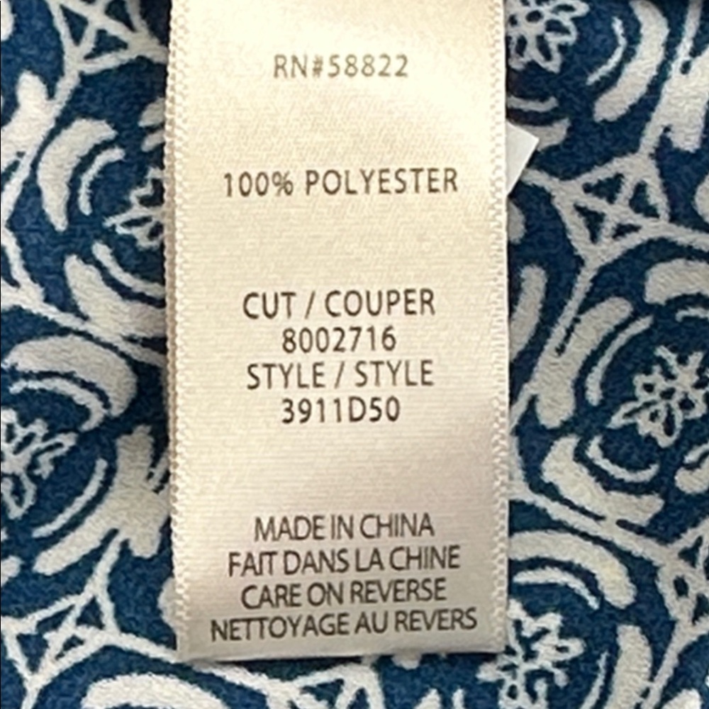 Max Studio Blue Geometric Long Sleeve Dress - Picture 11 of 11